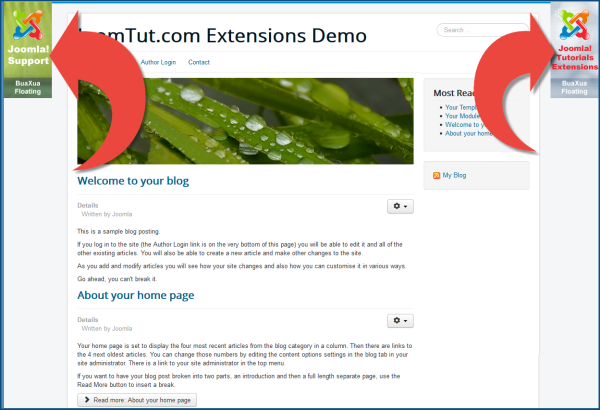 Module BuaXua Floating default settings demo